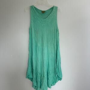 Vintage sakkas embroidered rayon boho dress